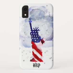 Funda Para iPhone XR Estatua de nubes de estrellas de la plata de la