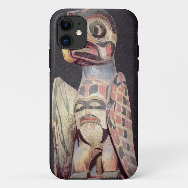 Funda De Case-Mate Para iPhone Estatua de "Thunderbird" del Haida (madera (Reverso)
