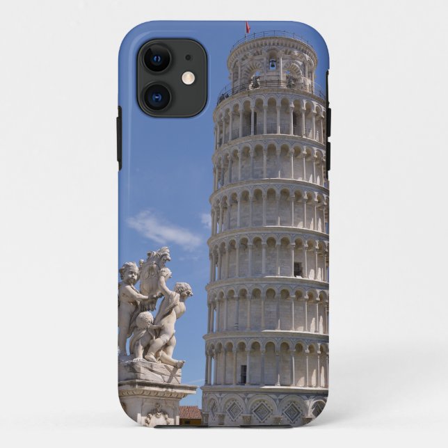 Funda De Case-Mate Para iPhone Estatua y Torre inclinada de Pisa (Reverso)