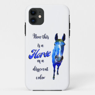 Funda Para iPhone 11 Este es un caballo de un color diferente en azul