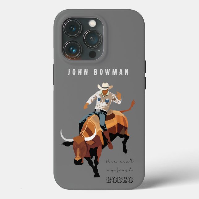 Funda De Case-Mate Para iPhone Este no es mi primer RODEO : Bull rider (Reverso )