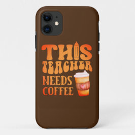 Funda Para iPhone 11 ESTE PROFESOR NECESITA CAFÉ divertido café de prof