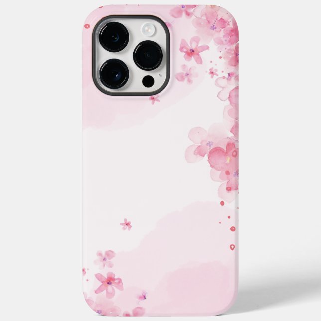 Funda De Case-Mate Para iPhone Estética de acuarela rosa (Reverso )