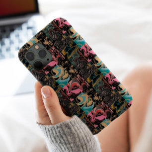 Funda Para iPhone 11 Estética de mármol rosa líquido rosa azul moderno