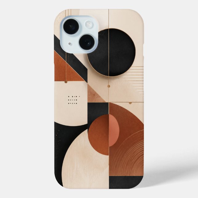 Funda De Case-Mate Para iPhone Estética Geométrica Neutral de Lujo (Reverso )