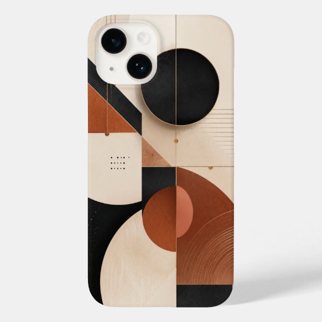 Funda De Case-Mate Para iPhone Estética Geométrica Neutral de Lujo (Reverso )