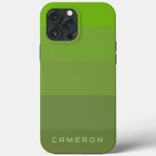 Funda Para iPhone 13 Pro Max 🌈 Estética Paleta Verde Tiras de color bloqueo de