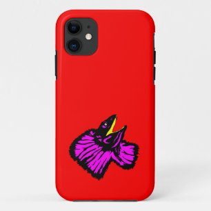 Funda Para iPhone 11 Estilizado Neon Pink Frill Lizard