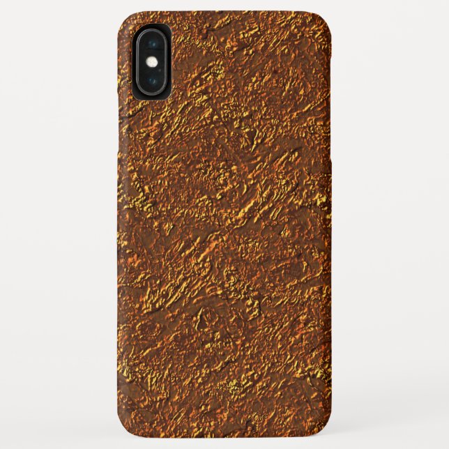 Funda De Case-Mate Para iPhone Estilo alvenaria・tica marrom e tom dourado (Reverso)