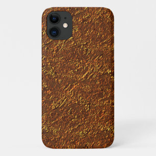 Funda Para iPhone 11 Estilo alvenaria・tica marrom e tom dourado
