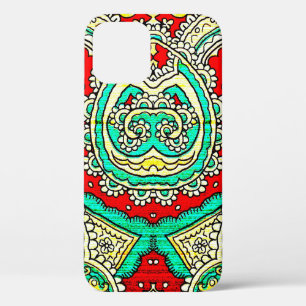 Funda Para iPhone 12 estilo años 80, brillante, neón, hermoso, psicodél