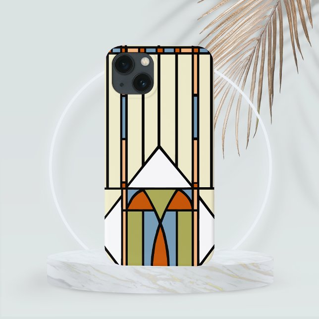 Funda De Case-Mate Para iPhone Estilo Art Deco Estilo Cristal Manchado (Art Deco Stained Glass Style Phone Case)