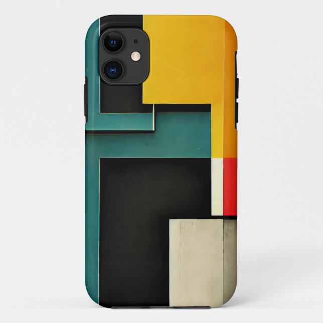 Funda De Case-Mate Para iPhone Estilo Bauhaus ilustrado (Reverso)