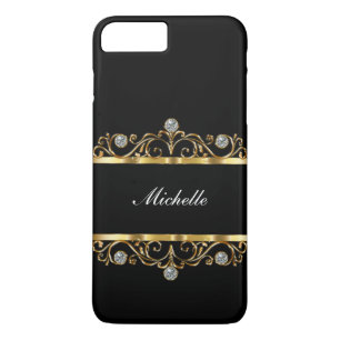 Funda Para iPhone 8 Plus/7 Plus Estilo con clase de Bling del monograma de las