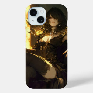 Funda Para iPhone 15 Estilo de Anime de la Dama del Mal