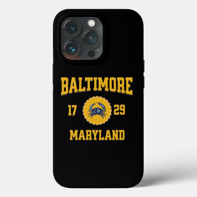 Funda De Case-Mate Para iPhone Estilo de la Universidad de Baltimore Maryland (Reverso )