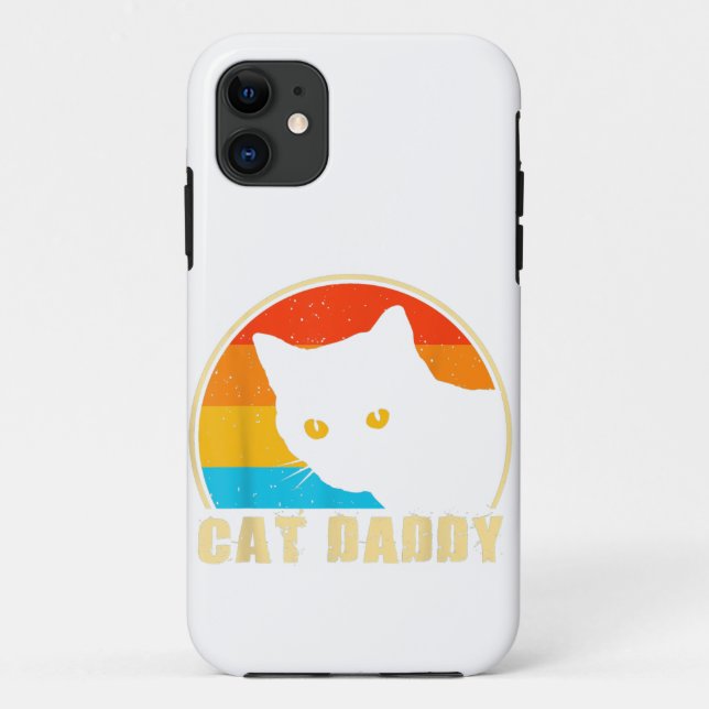 Funda De Case-Mate Para iPhone Estilo De Ochenta De Papito Gato (Reverso)