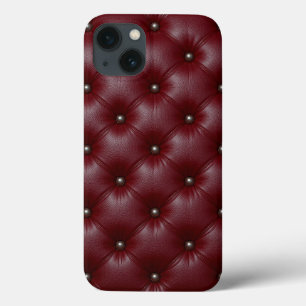 Funda Para iPhone 13 Estilo de textura de lujo en cuero acolchado Borgo
