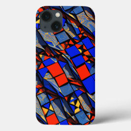 Funda Para iPhone 13 Estilo de vidrio emplomado abstracto 