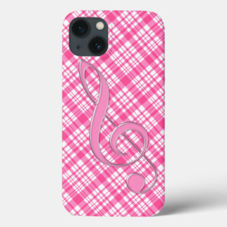 title_seo2 Estilo de vidrio Treble Clef rosado revestido
