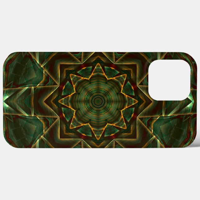 Funda De Case-Mate Para iPhone Estilo del equipo kaleidoscopio azul marrón y enve (Reverso  (Horizontal))