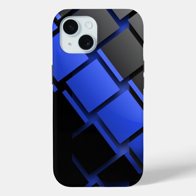 Funda De Case-Mate Para iPhone Estilo delgado de la línea azul (Reverso )