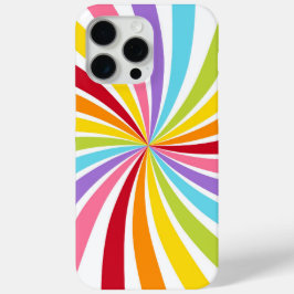 Funda Para iPhone 15 Pro Max Estilo Divertido Moderno Remolino de Arcoíris Colo