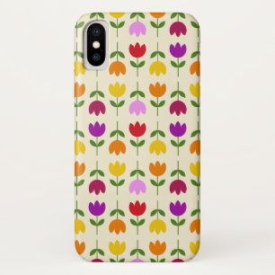 Funda Para iPhone X Estilo escandinavo colorido en el patrón de flor d