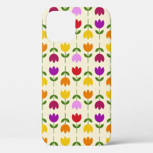 Funda Para iPhone 12 Estilo escandinavo colorido en el patrón de flor d