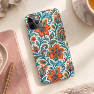 Funda Para iPhone 11 Pro Max Estilo Étnico Colorido Patrón de Arte Floral Paisl