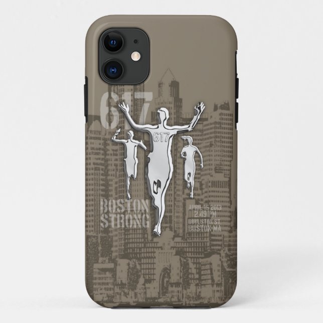 Funda De Case-Mate Para iPhone Estilo FUERTE de la CIUDAD de BOSTON (Reverso)