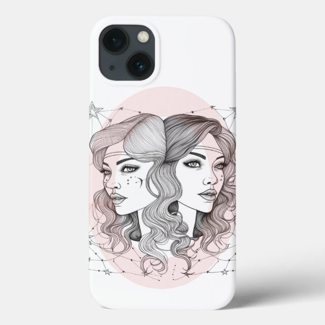 Funda De Case-Mate Para iPhone Estilo Géminis elegante  (Reverso)