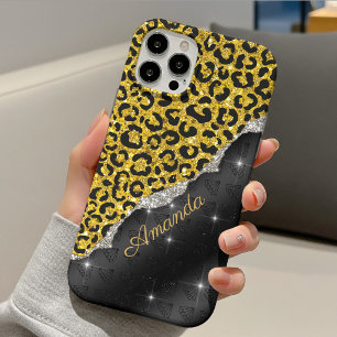 Funda Para iPhone 13 Estilo glamuroso de lentejuelas con estampado de a