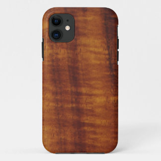 Funda Para iPhone 11 Estilo hawaiano rizado de madera de Koa