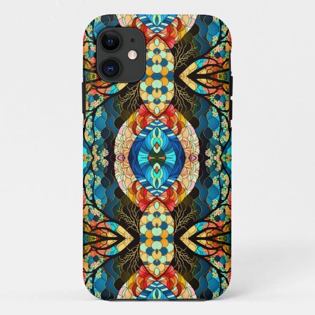 FUNDA DE Case-Mate PARA iPhone ESTILO JAPONÉS MODERNO PSICODÉLICO ELEGANTE (Reverso)