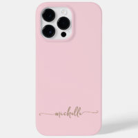 Estilo moderno Girly Rubor Pink Gold Script