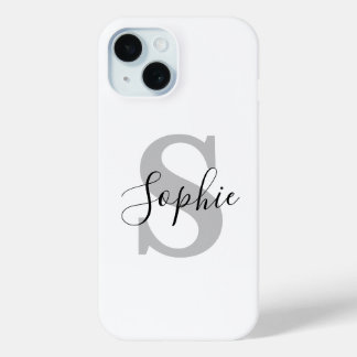 Funda Para iPhone 15 Estilo monograma