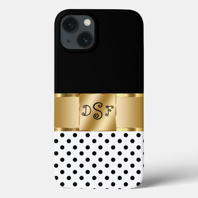 Funda De Case-Mate Para iPhone Estilo monograma clásico (Reverso)