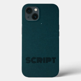Funda Para iPhone 13 Estilo Monograma DarkGreen Script