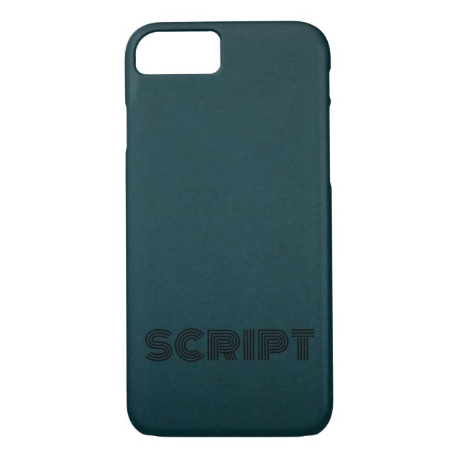 Funda De Case-Mate Para iPhone Estilo Monograma DarkGreen Script (Reverso)