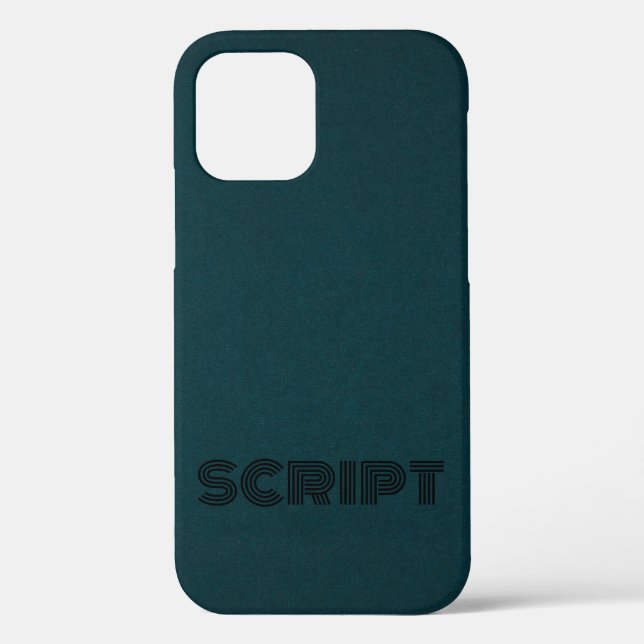 Funda De Case-Mate Para iPhone Estilo Monograma DarkGreen Script (Reverso )