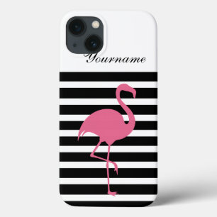 Funda Para iPhone 13 Estilo Monograma Flamingo