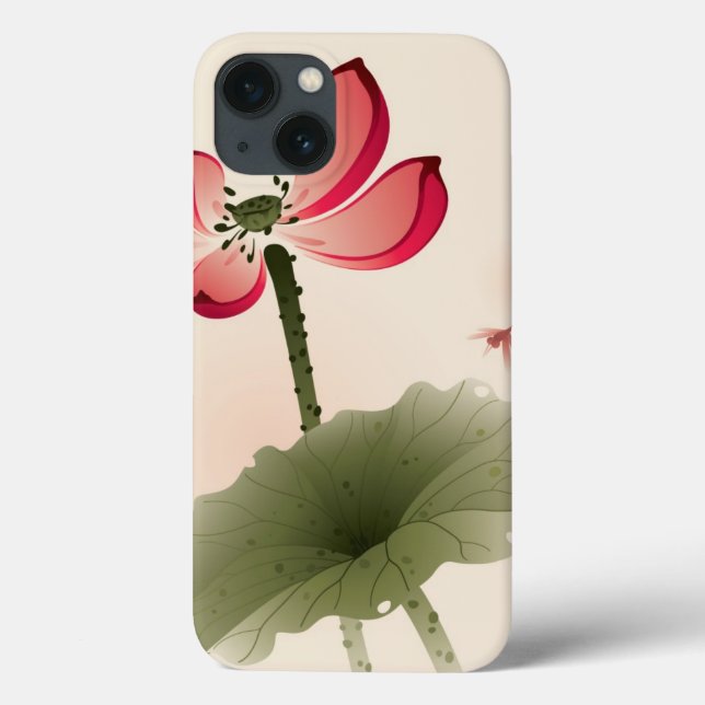 Funda De Case-Mate Para iPhone Estilo oriental Lotus (Reverso)