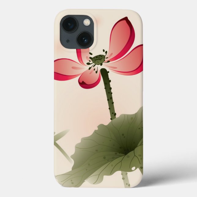 Funda De Case-Mate Para iPhone Estilo oriental Lotus (Reverso)