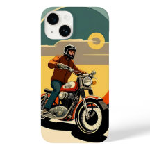 Estilo retro de motociclista