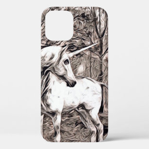 Funda Para iPhone 12 Pro Estilo Rústico - Unicornio