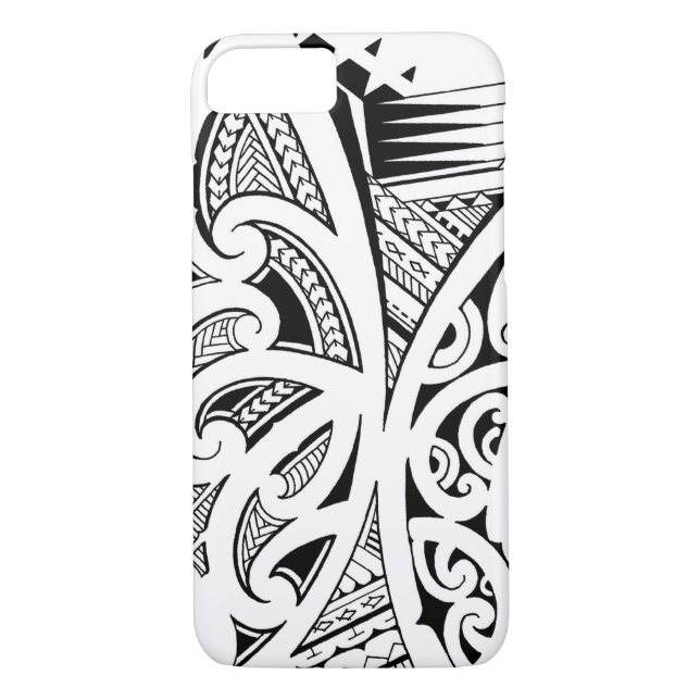 Funda De Case-Mate Para iPhone Estilos del tatuaje, maorí mezclados, samoano y (Reverso)