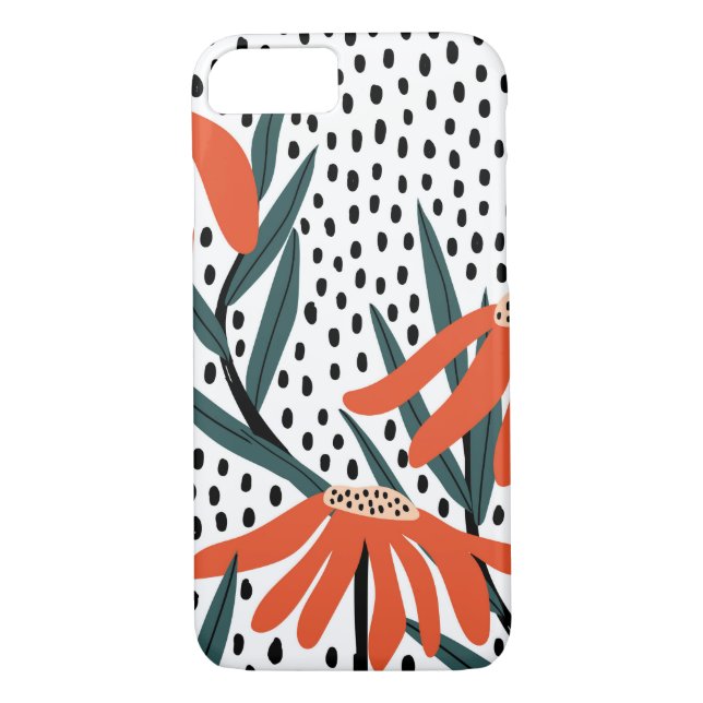 Funda De Case-Mate Para iPhone Estiloso Daisy Drawn Petals (Reverso)