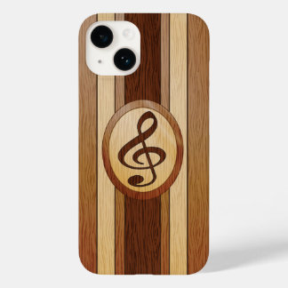 Funda Para iPhone 14 De Case-Mate Estiloso Faux Wood Treble Clef Inlay