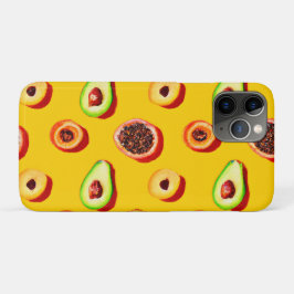 Funda Para iPhone 11 Pro Estiloso patrón de frutas neón